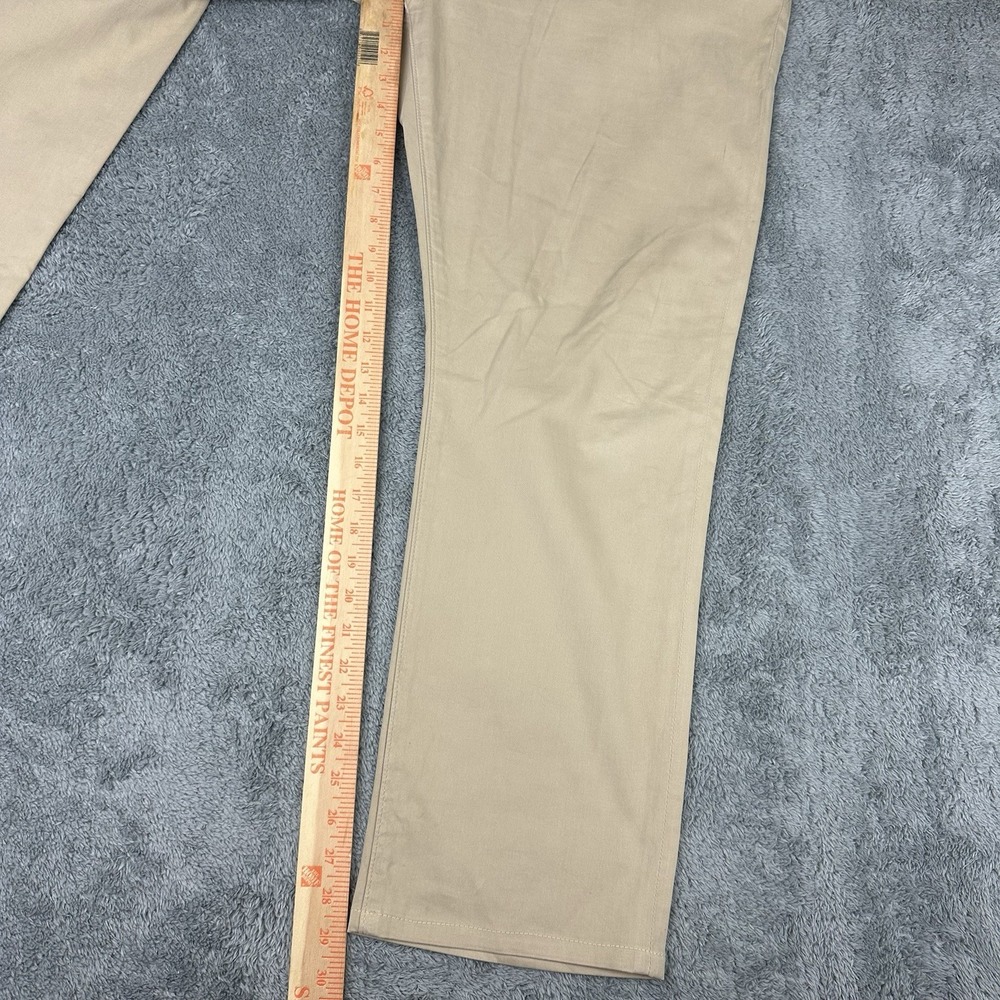 AG Adriano Goldschmied Pants Mens 38x29 Tag 38x32 Beige Everett Slim Straight - Picture 8 of 11